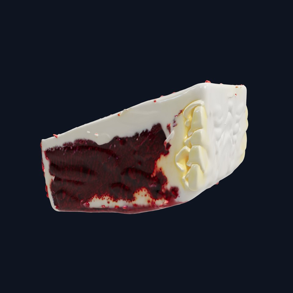 Velvety Red Velvet Cake Slice model pack